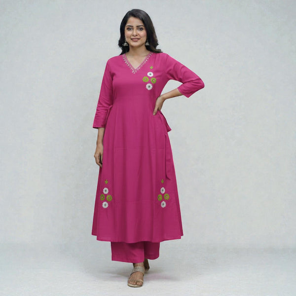 Original Vertican Silk Kurti with Palazzo Ready-to-Wear Party Wear Ethnic 2-Piece Set RM-3