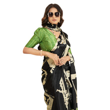 Premium Malai Crepe Digital Floral Printed Design Soft Silk Saree for Women AB-8