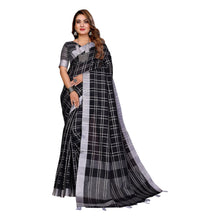 Superior Soft Linen by Linen Chex Saree Rich All-Over Weaving Work Traditional Indian Saree VE-11