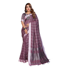 Superior Soft Linen by Linen Chex Saree Rich All-Over Weaving Work Traditional Indian Saree VE-11