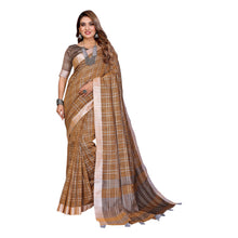 Superior Soft Linen by Linen Chex Saree Rich All-Over Weaving Work Traditional Indian Saree VE-11