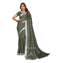 Superior Soft Linen by Linen Chex Saree Rich All-Over Weaving Work Traditional Indian Saree VE-11