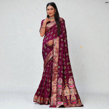 Designer Bandhej Silk with Paithani Style Zari Border  Royal Maharashtrian & Rajasthani Fusion Look Saree VE-001