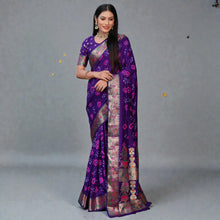 Designer Bandhej Silk with Paithani Style Zari Border  Royal Maharashtrian & Rajasthani Fusion Look Saree VE-001