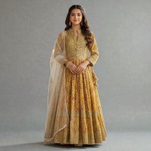 New Designer Heavy Flare Party Wear Anarkali Style Gown Dupatta Set OC-1