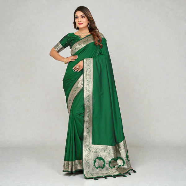 Soft Summer Silk Banarasi Saree Easy-to-Drape Lightweight Designer Saree with Rich Pallu VE-