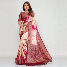 Pure Sibori Soft Satin Silk Saree | Original Shibori Tie-Dye with Rich Zari Weaving Border Big Broad Border Designer Saree Elegant Party Wear Collection VE-12