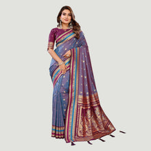 Pure Handloom Kalamkari Silk Saree Traditional Pen Kalamkari Floral Art with Zari Woven Border Flowy & Soft Silk Festive Wear VE-13