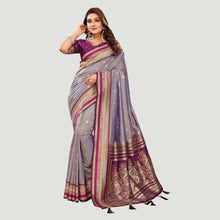 Pure Handloom Kalamkari Silk Saree Traditional Pen Kalamkari Floral Art with Zari Woven Border Flowy & Soft Silk Festive Wear VE-13