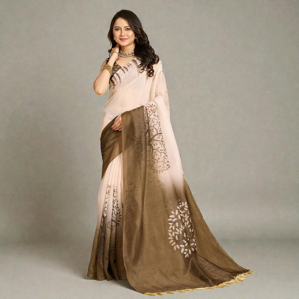 Premium Cotton Linen Designer Saree for Women Fancy Breathable Fabric with Minimalist Design Elegant All-Day Comfort Ethnic Wear AB-14