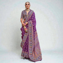 Premium Silk Blend Saree for Women Elegant Rich Zari Border & Woven Butti Work Traditional Wedding & Festive Wear AB-19