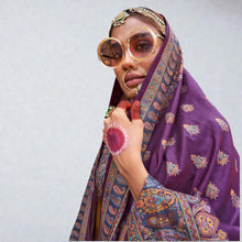 Premium Silk Blend Saree for Women Elegant Rich Zari Border & Woven Butti Work Traditional Wedding & Festive Wear AB-19