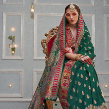 Premium Silk Blend Saree for Women Elegant Rich Zari Border & Woven Butti Work Traditional Wedding & Festive Wear AB-19