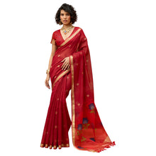 Women's Everyday Traditional Ethnic Wear Spun Cotton Handloom Saree AB-40