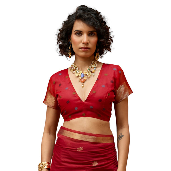 Women's Everyday Traditional Ethnic Wear Spun Cotton Handloom Saree AB-40