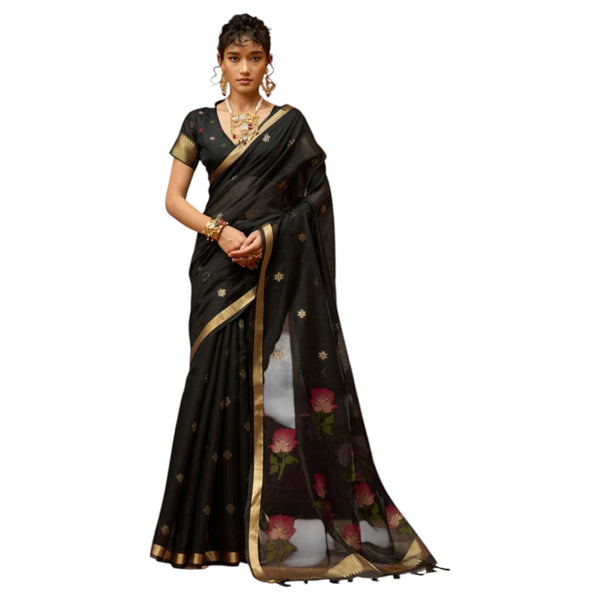 Women's Everyday Traditional Ethnic Wear Spun Cotton Handloom Saree AB-40