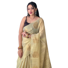 Pure Tissue Silk Saree with Zari Weaving, Running Blouse & Elegant Butti Border TS-14