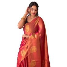 Pure Tissue Silk Saree with Zari Weaving, Running Blouse & Elegant Butti Border TS-14