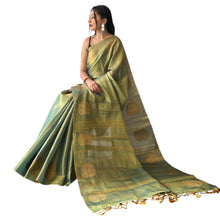 Pure Tissue Silk Saree with Zari Weaving, Running Blouse & Elegant Butti Border TS-14