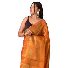 Pure Tissue Silk Saree with Zari Weaving, Running Blouse & Elegant Butti Border TS-14