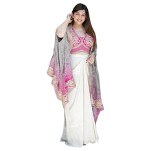 Women's Dhoti Set with Blouse & Shrug Luxurious Indo-Western Set for Weddings BB-03