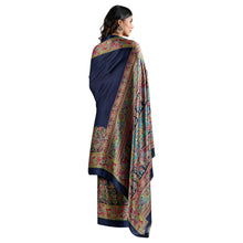 Pure Ajrakh Modal Satin Saree With Stylish blouse in Traditional Earthy Motifs AB-58