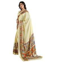 Pure Ajrakh Modal Satin Saree With Stylish blouse in Traditional Earthy Motifs AB-58