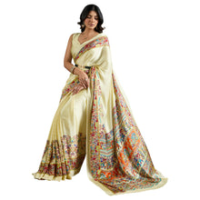 Pure Ajrakh Modal Satin Saree With Stylish blouse in Traditional Earthy Motifs AB-58