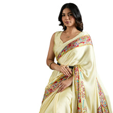 Pure Ajrakh Modal Satin Saree With Stylish blouse in Traditional Earthy Motifs AB-58