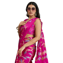 Pure Ajrakh Hand-Printed Modal Satin Fabric Traditional Earthy Motifs & Silky Drape Saree AB-62