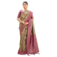 Royal Soft Banarasi Silk Saree with Intricate Zari Weaving & Elegant Floral Pallu B-1