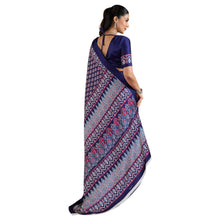 Artisan-Crafted Pure Ajrakh Modal Satin Fabric Saree Traditional Hand-Block Print in Earthy Tones AB-65