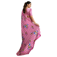 Pure Ajrakh Hand-Block Printed Modal Satin Fabric – Traditional Earthy Motifs Saree For Woman AB-66