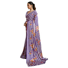 Pure Ajrakh Hand-Block Printed Modal Satin Fabric – Traditional Earthy Motifs Saree For Woman AB-66