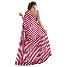 Pure Ajrakh Hand-Block Printed Modal Satin Fabric – Traditional Earthy Motifs Saree For Woman AB-66