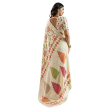 Pure Ajrakh Hand-Printed Modal Satin Fabric Traditional Earthy Motifs & Silky Drape Saree AB-62