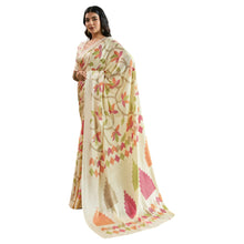 Pure Ajrakh Hand-Printed Modal Satin Fabric Traditional Earthy Motifs & Silky Drape Saree AB-62