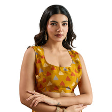 Pure Ajrakh Hand-Printed Modal Satin Fabric Traditional Earthy Motifs & Silky Drape Saree AB-62