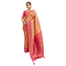 Royal Soft Banarasi Silk Saree with Intricate Zari Weaving & Elegant Floral Pallu B-1