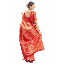 Royal Soft Banarasi Silk Saree with Intricate Zari Weaving & Elegant Floral Pallu B-1