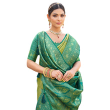 Royal Soft Banarasi Silk Saree with Intricate Zari Weaving & Elegant Floral Pallu B-1