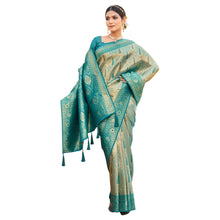 Royal Soft Banarasi Silk Saree with Intricate Zari Weaving & Elegant Floral Pallu B-1