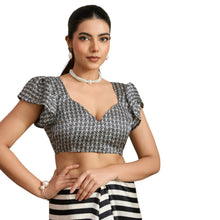 Pure Ajrakh Hand-Block Printed Modal Satin Fabric – Traditional Earthy Motifs Saree For Woman AB-66