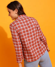 Women & Girls Stylish Checked Shirt | Breathable Poly Cotton Daily Wear Western Top