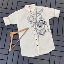 MEN'S EXCLUSIVE  LINEN FABRIC  POSITION PRINT FULLSLEEV DESINER SHIRT VLT1