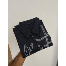 MEN'S EXCLUSIVE  LINEN FABRIC  POSITION PRINT FULLSLEEV DESINER SHIRT VLT1