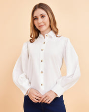 Women's & Girls' New Crepe Fabric Shirt - Lightweight Flowy Regular Fit Long Sleeve Casual Top